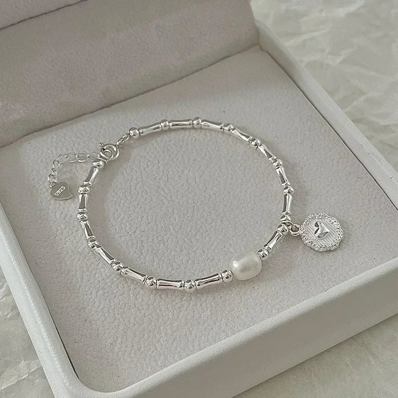 Silver Pearl Bracelet