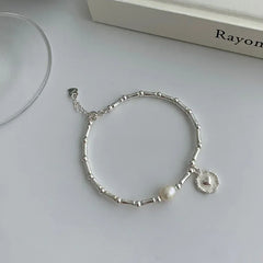 Silver Pearl Bracelet